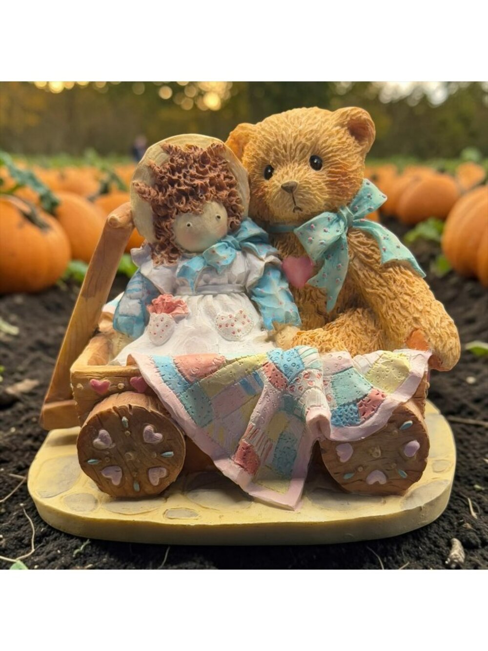 Cherished Teddies Molly Figurine "Friendship Softens A Bumpy Ride" 1992